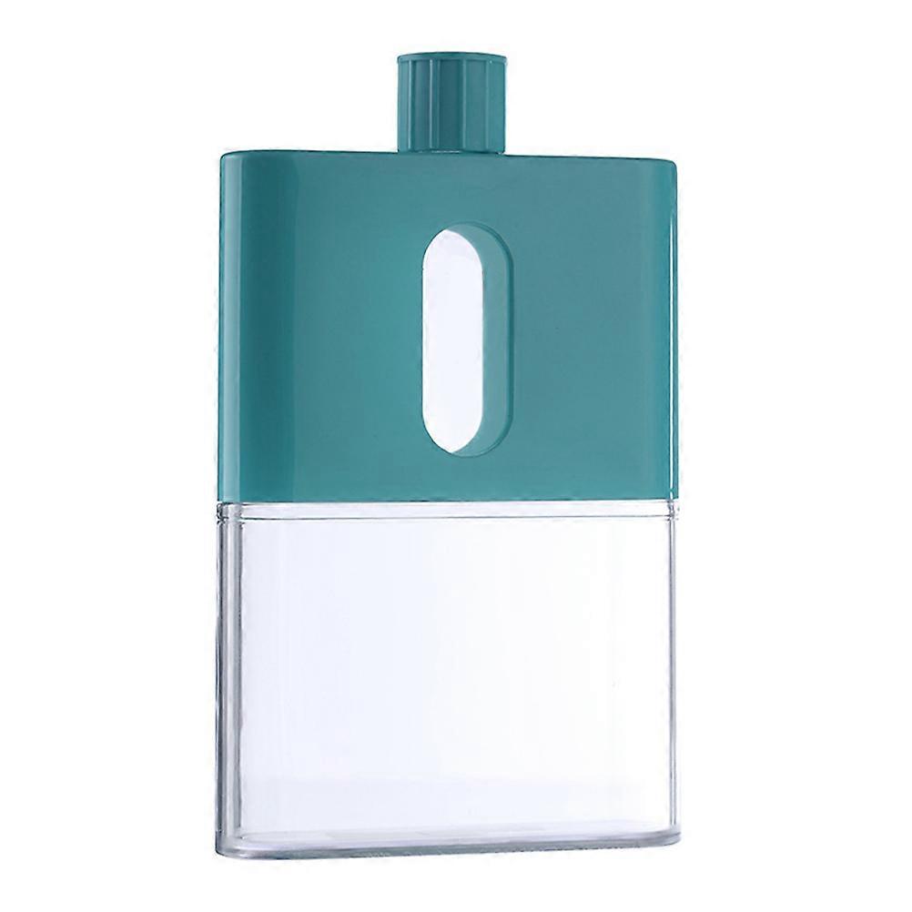 Travel Flat Water Bottle Easy to Clean 530ml AS PP Silicone Material 1pc