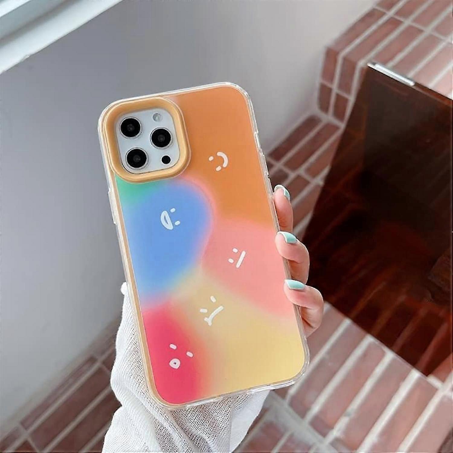 Smiley Gradient Smile Soft iPhone Case (Multicolor, iPhone Xs Max  )