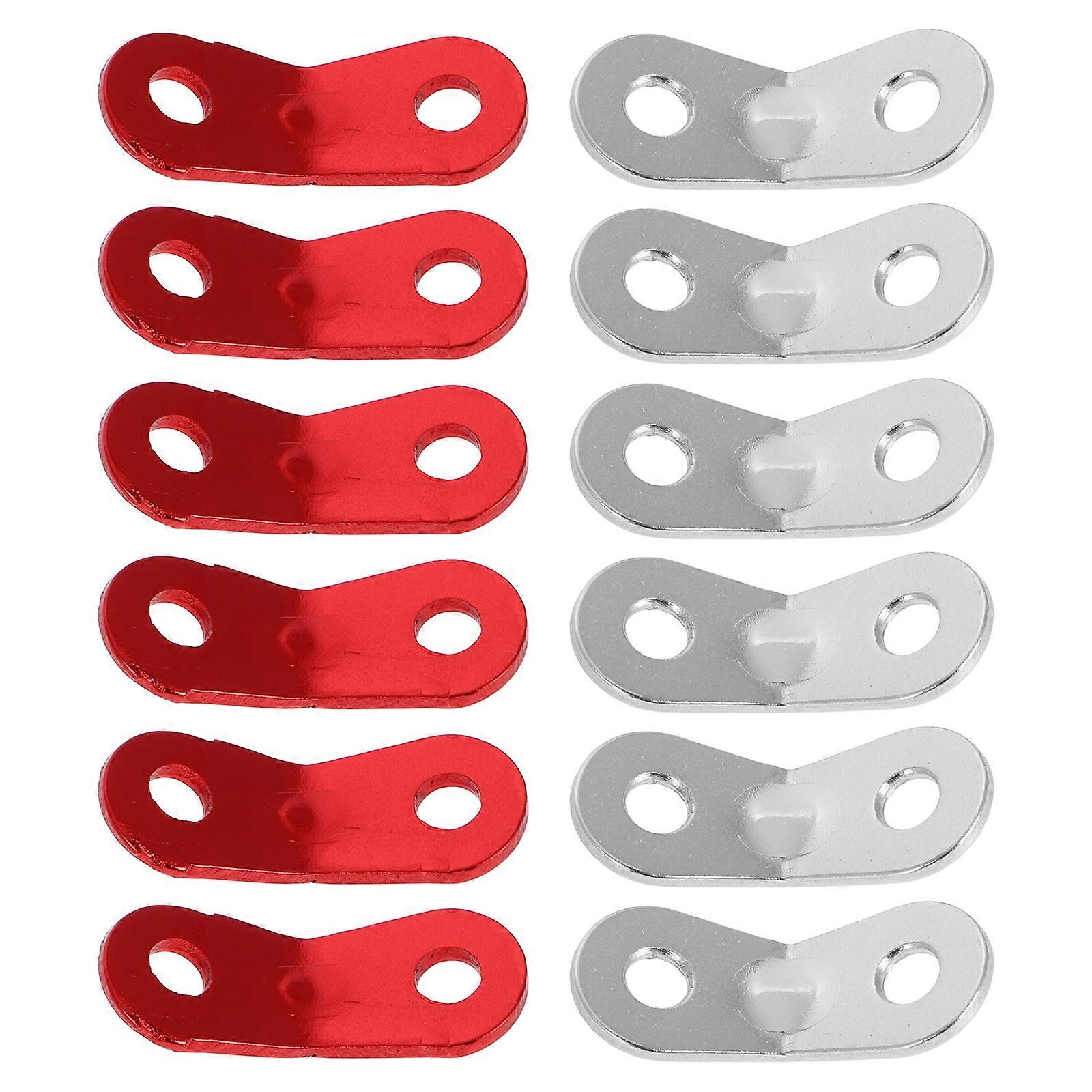 Camping Tent Wind Cord Buckles Red Tent Ropes Quick Setup 4.00X1.50X0.20CM 20Pcs