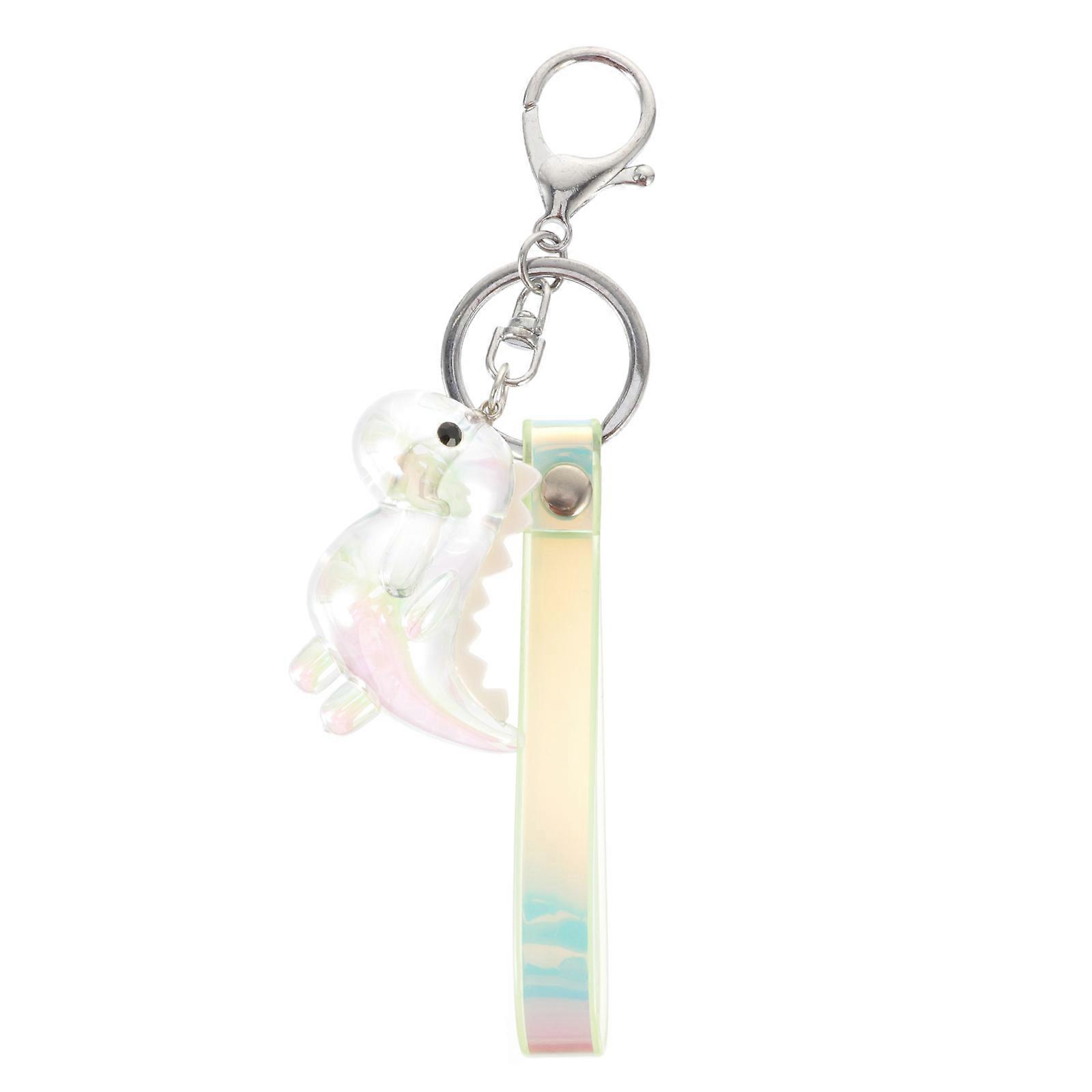 Acrylic Dinosaur Bag Pendant Key Chain – Lightweight & Durable Key Ring, Unique Fashion Accessory for Backpack or Car