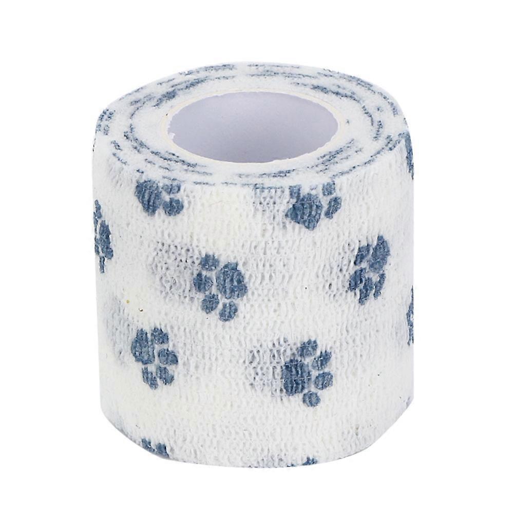 Self Adhesive Pet Bandage Breathable NOn Woven Cats Dogs Injury Elastic Body Wrap Blue