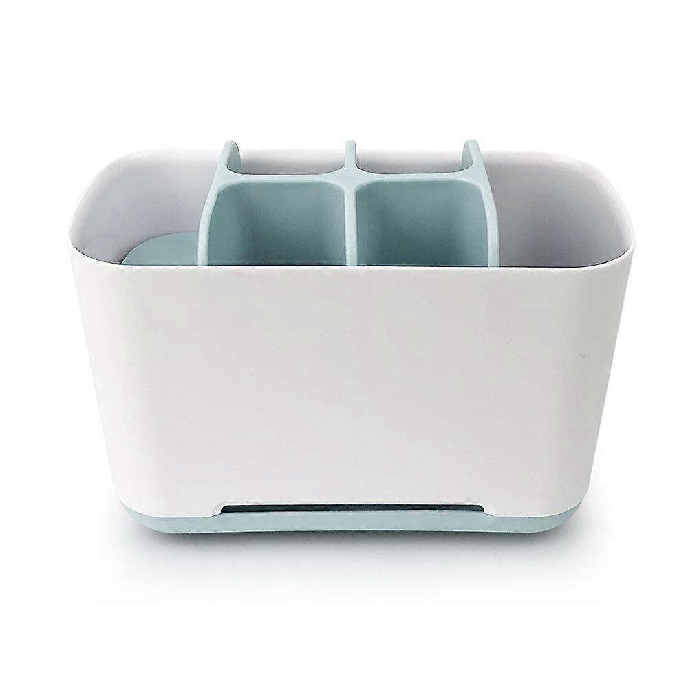 Plastic Detachable For Easy Cleaning Multifunctional Storage-Toothbrush And Toothpaste Storage Box-Blue