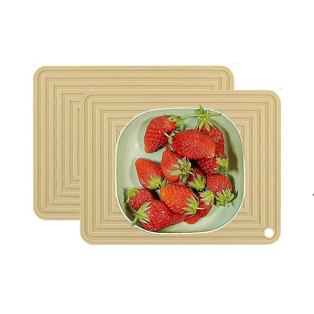 Silicone Pan Pad Square Thickened Heat Insulation Pad For Kitchen Multi-Function Heat Pad-Yellow