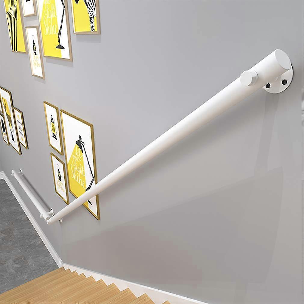 White Pine Stairs Non Slip Round Indoor Wall Mounted Loft Elderly Support Pole 360cm