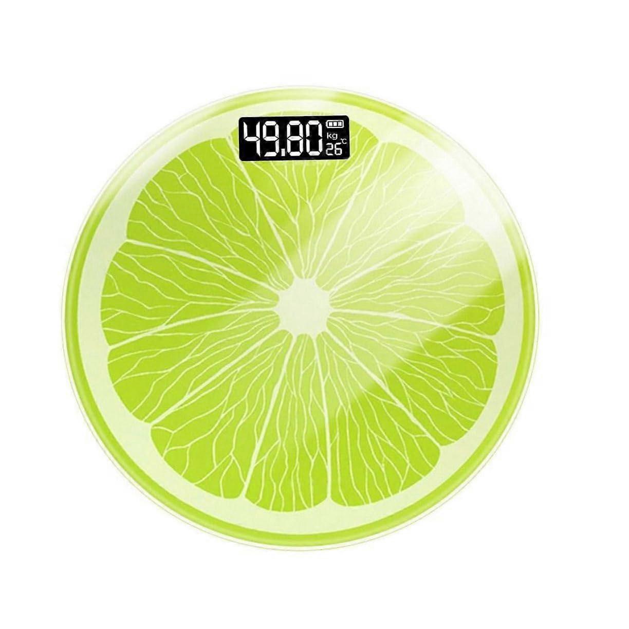 1 x Body Weight Scale with Creative Lemon Design, Electronic Health Scales for Precise Weight Measurement, Battery Operated, Batteries, Durable