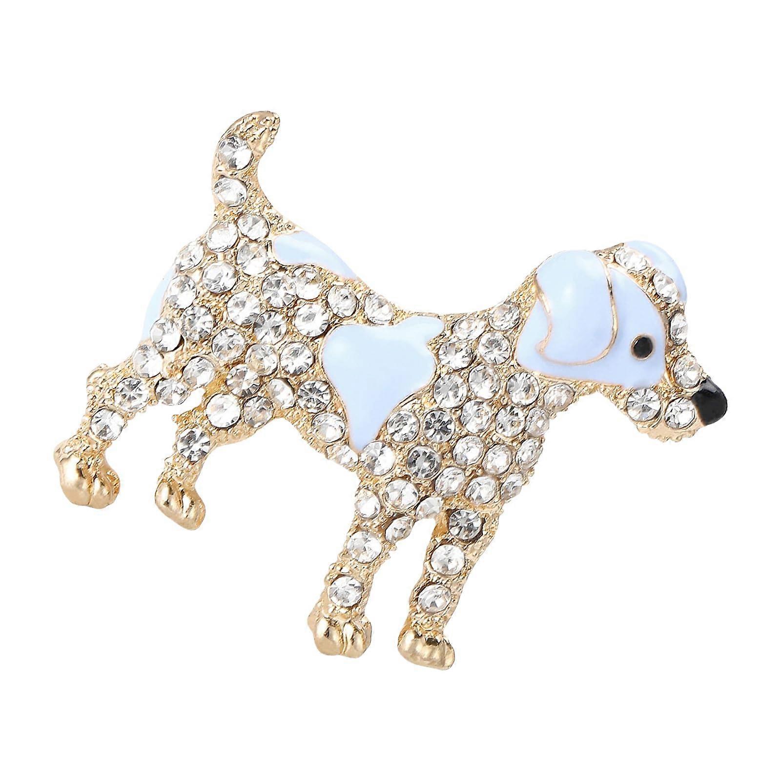 Elegant Dog Brooch, Sparkling Pin, Alloy Material, Textured Design, Perfect for Stylish Backpacks and Accessories