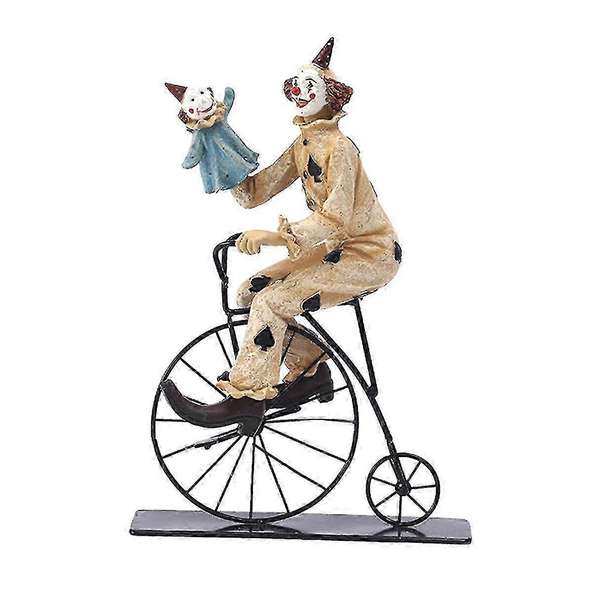 Creative Clown Circus Figures, Handmade Resin Home Decor Ornaments, Unique Craft Collectibles for Any Space