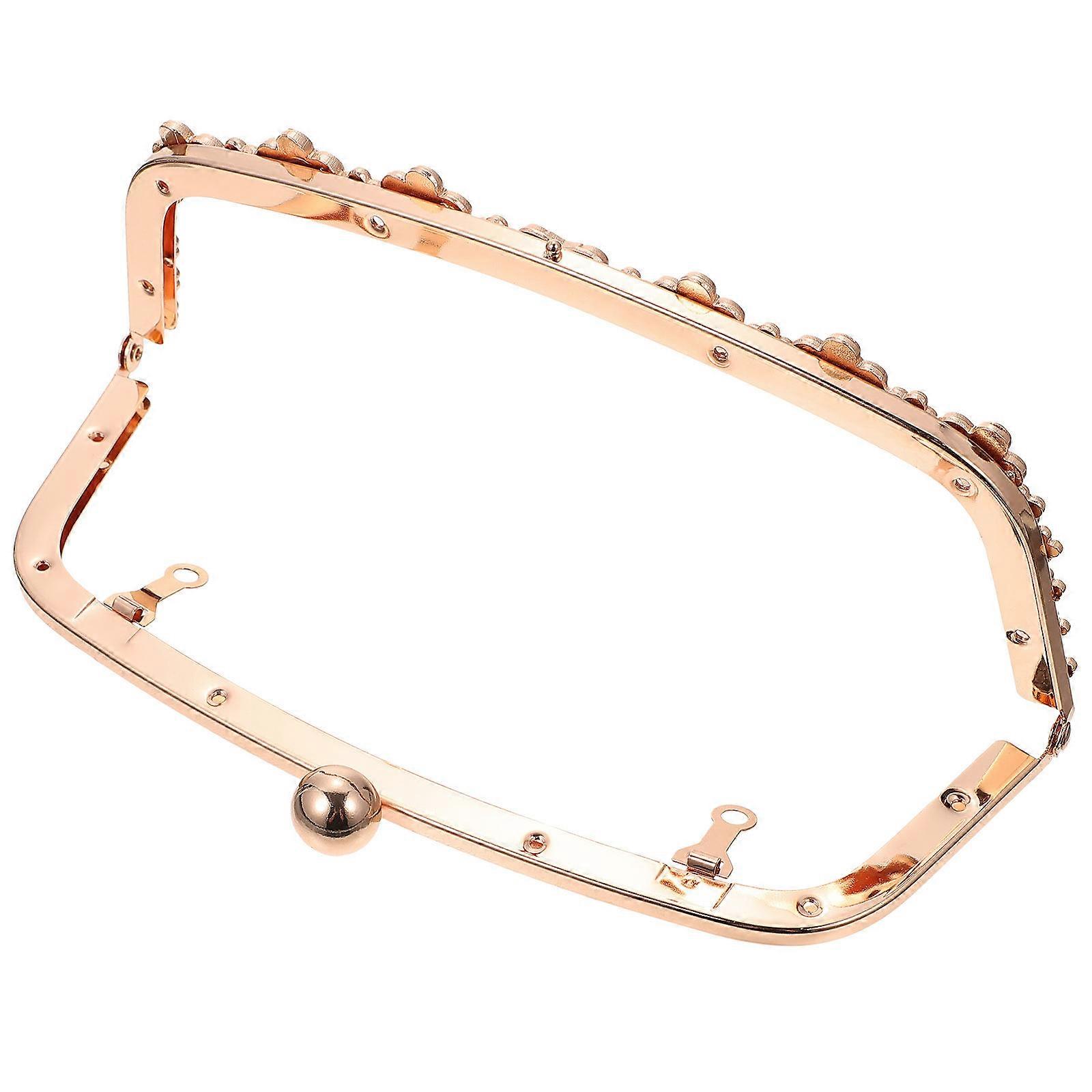 Delicate Bag Clasp with Sturdy Iron Material for DIY Handbag Projects Golden Color