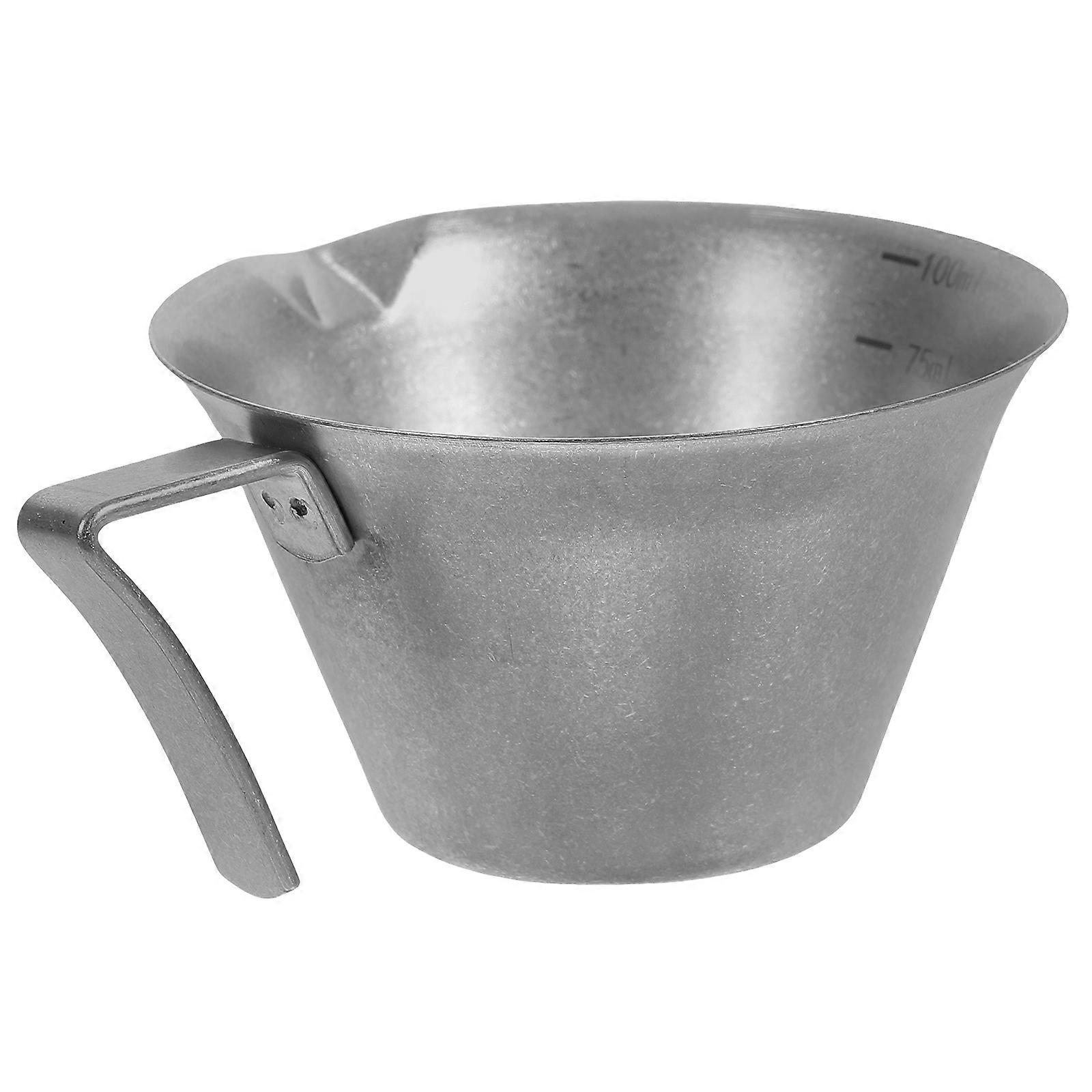 Stainless Steel Espresso Measuring Cup with Scale Markings, Heat Resistant, Small Coffee Extraction Cup for Home, Office, and Travel, Precise Coffee