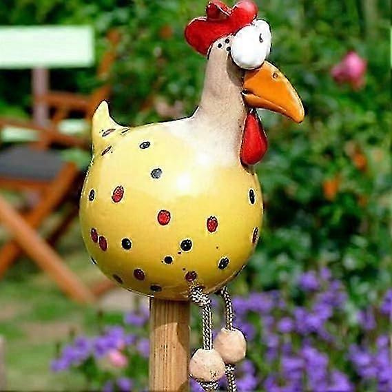 チキンガーデンの装飾、イースターの装飾、樹脂のオンドリの飾り面白いひよこ