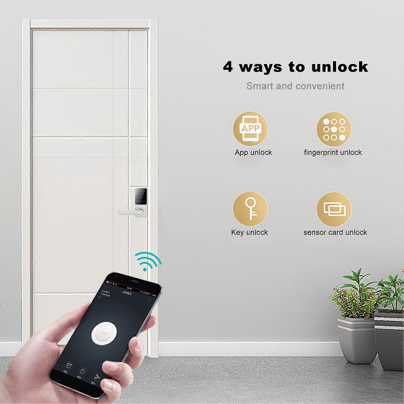 Apartment Password Lock Smart Bluetooth App Remote Control Card Mechanical Key Unlocking