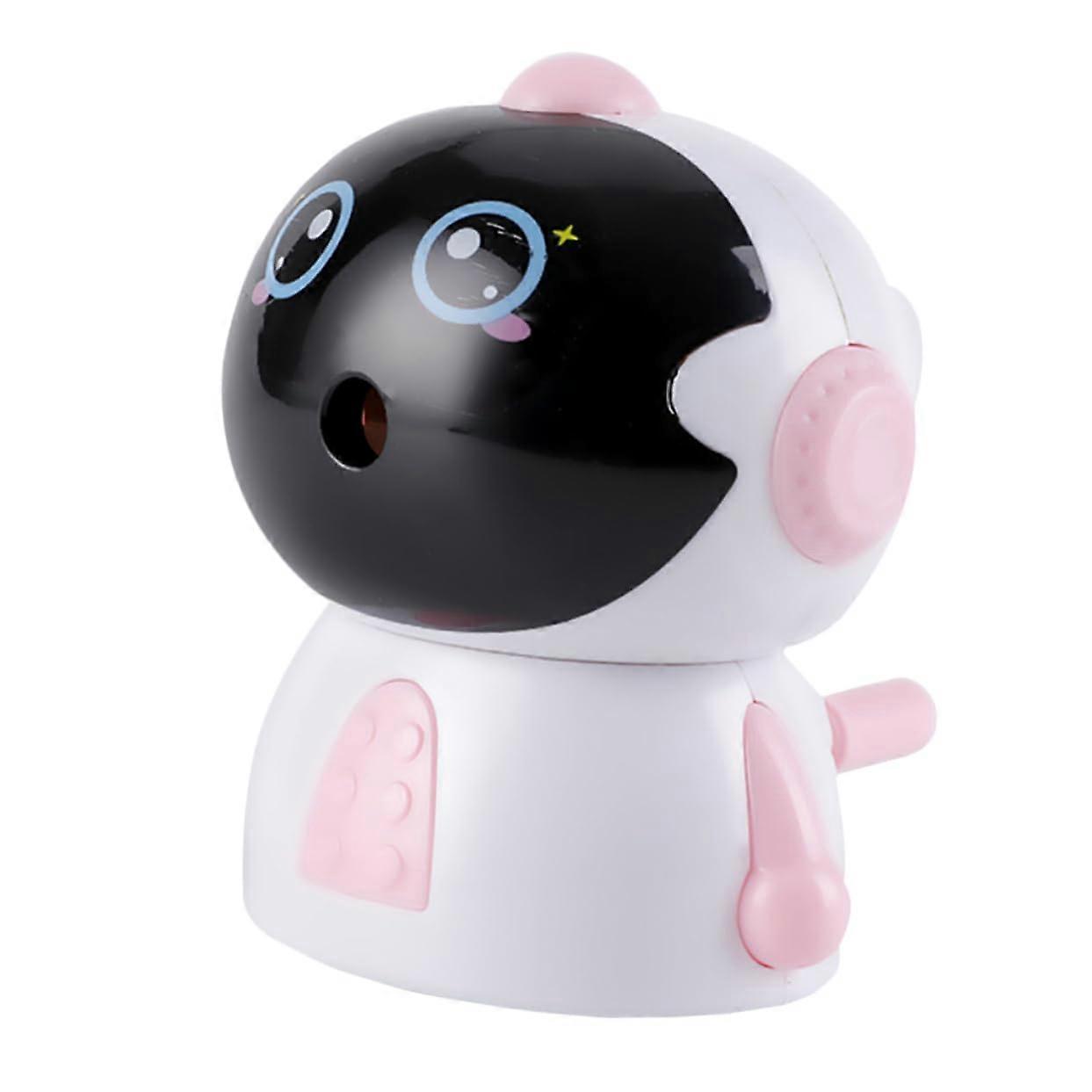 Pencil Sharpener with Cartoon Space Man Hand Sharpener for Boys and Girls, Eye Color, Sturdy Plastic and Metal, Random Style
