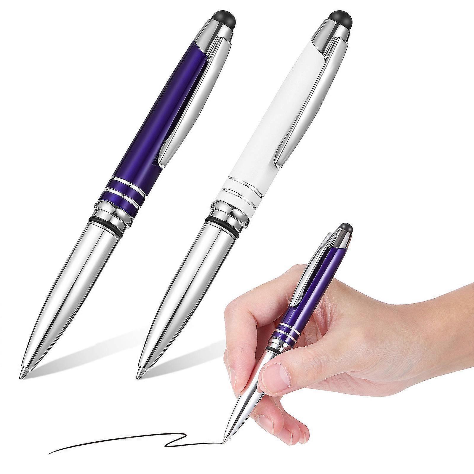 Lighted Ballpoint Pens with Capacitive Stylus and LED Flashlight – Sleek Design for Smooth Writing and Touchscreen Use
