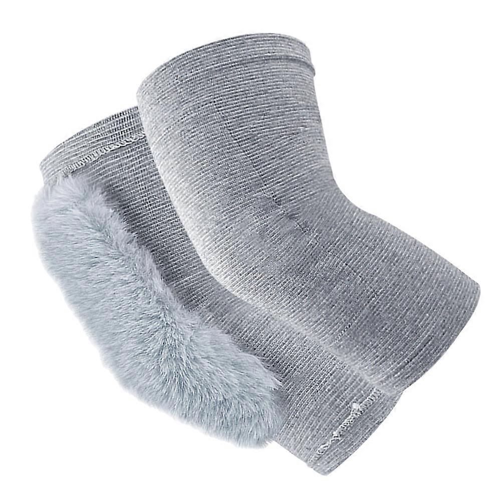 Comfortable Knee Sleeve Warmth Retention Knee Accessory For Running Grey 1 Pair