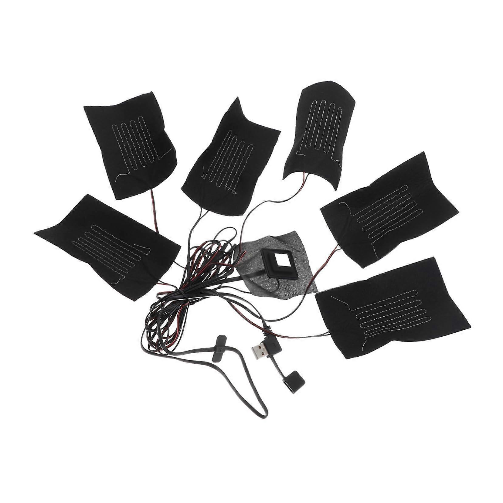 Coussin chauffant USB pour chauffe-vêtements Survêtement réglable en fibre de carbone