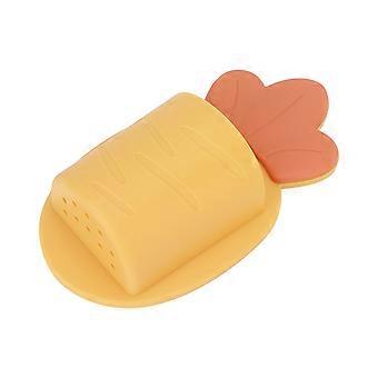Wall Bathroom Storage Box Strong Bearing Capacity Hollow Design Compact Easy Installation Wall Storage Box Yellow