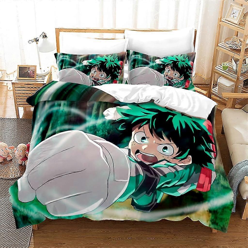 Cool My Hero Academia Bedding Bed Set for Twin, Full, Queen, King Size - Featuring Action Figures and Duvet Cover with Pillow Cases