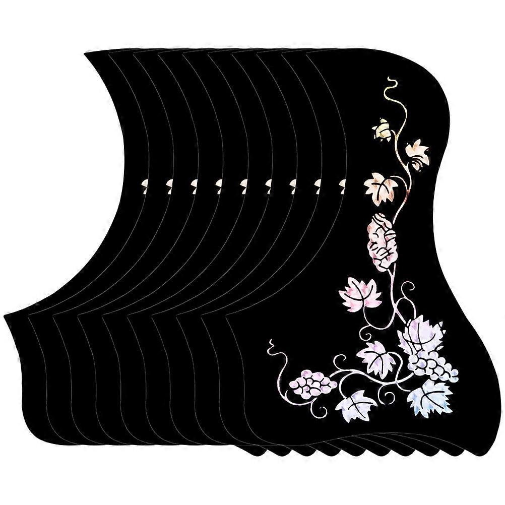 Pickguard Acoustic Guitar Folk Guitar Guard Plate Scratch Protection Easy Installation Grape Pattern 10Pcs