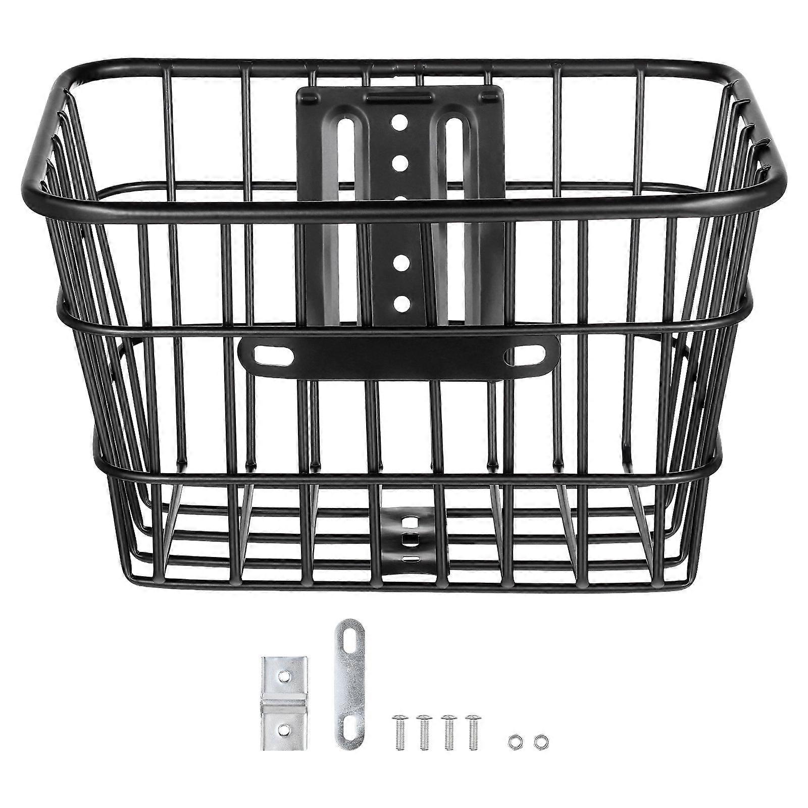 Wire Metal Basket Storage Rectangular Simple Style Adult Cycling 1Set