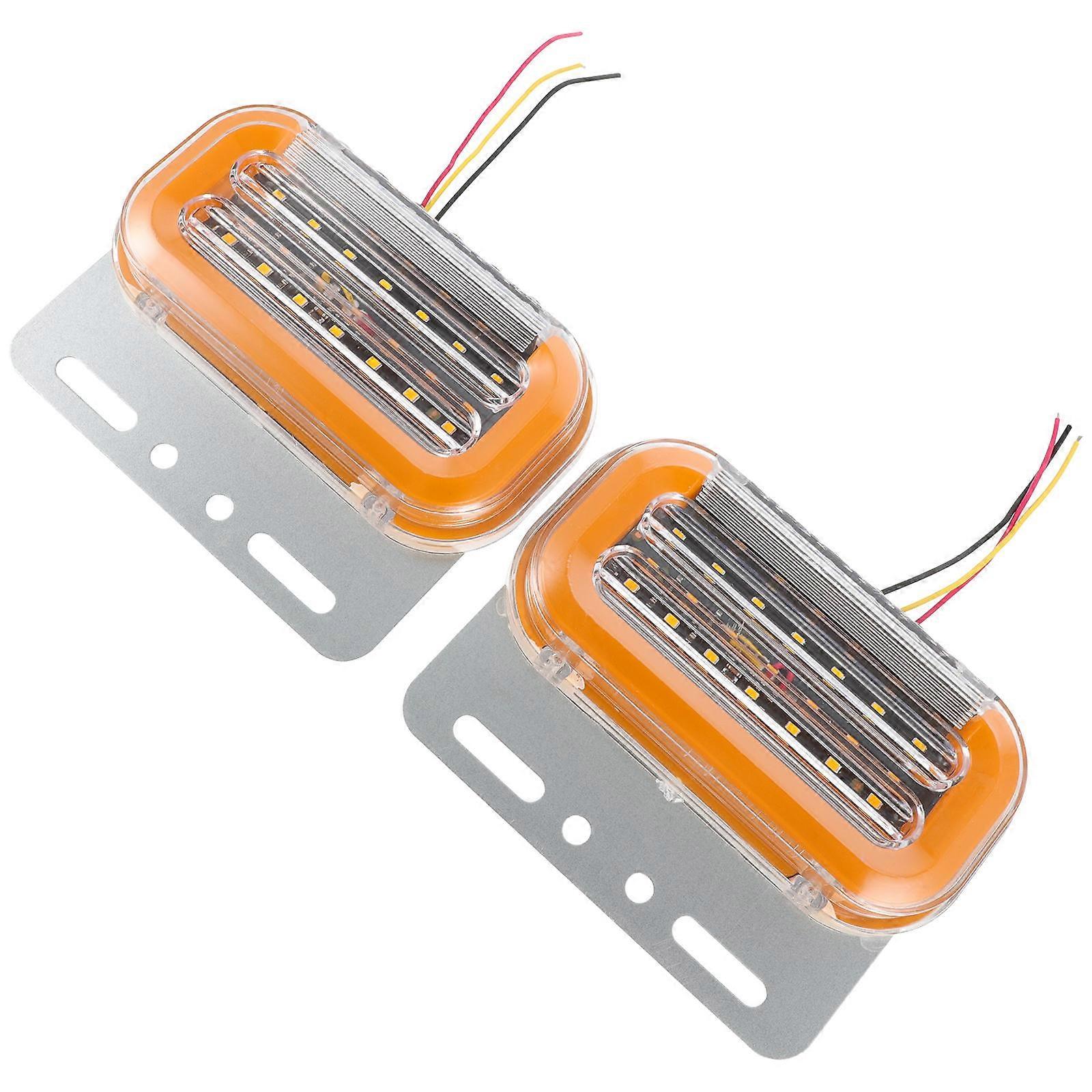 Automotive Signal Side Marker Lights For Driving And Night Use In Yellow Featuring High-brightness 2Set