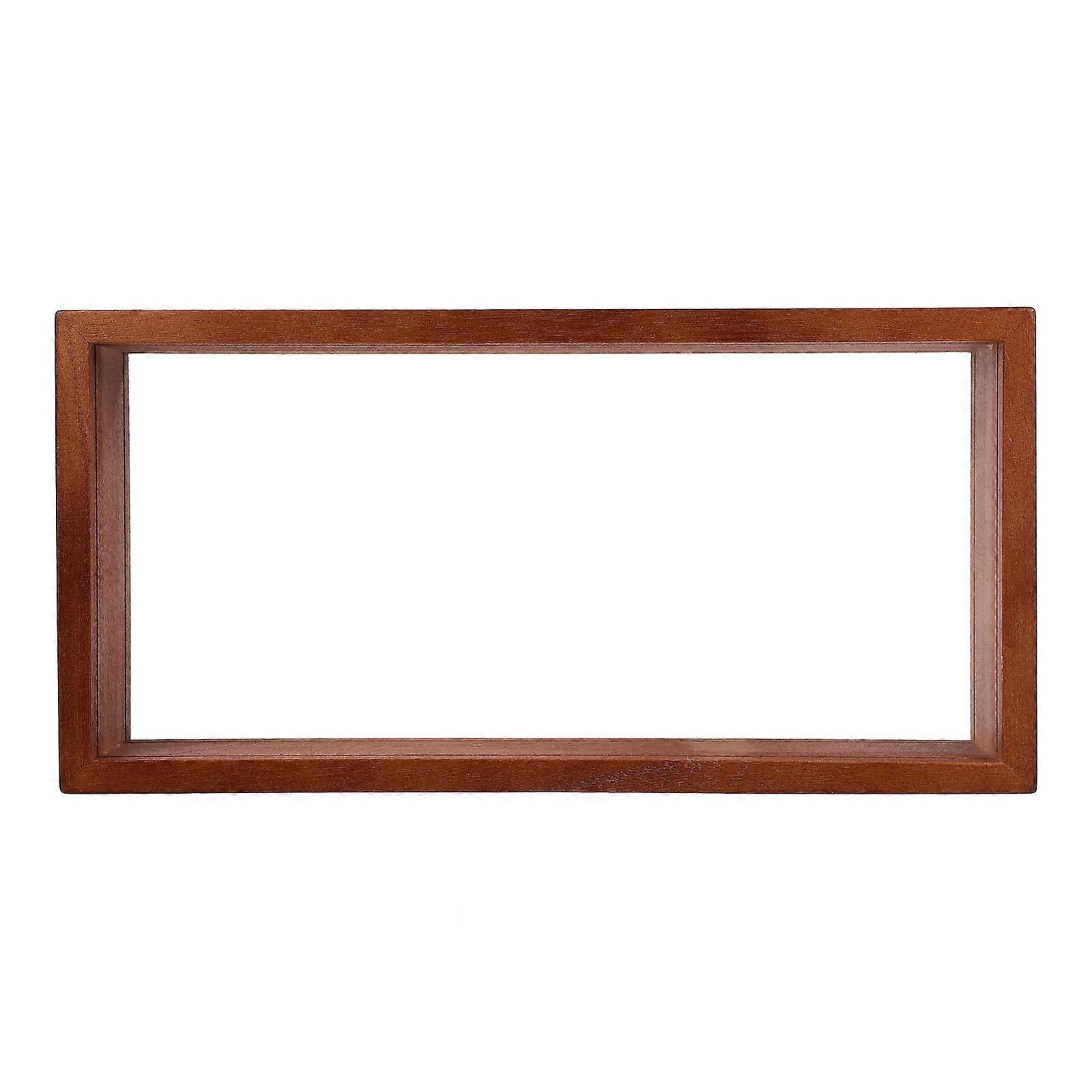 Natural Wood Acrylic Shadow Box Frame for Dried Flower Display – Stable Desktop Stand with Back Support, Creative Specimen Case for Pressed Flowers