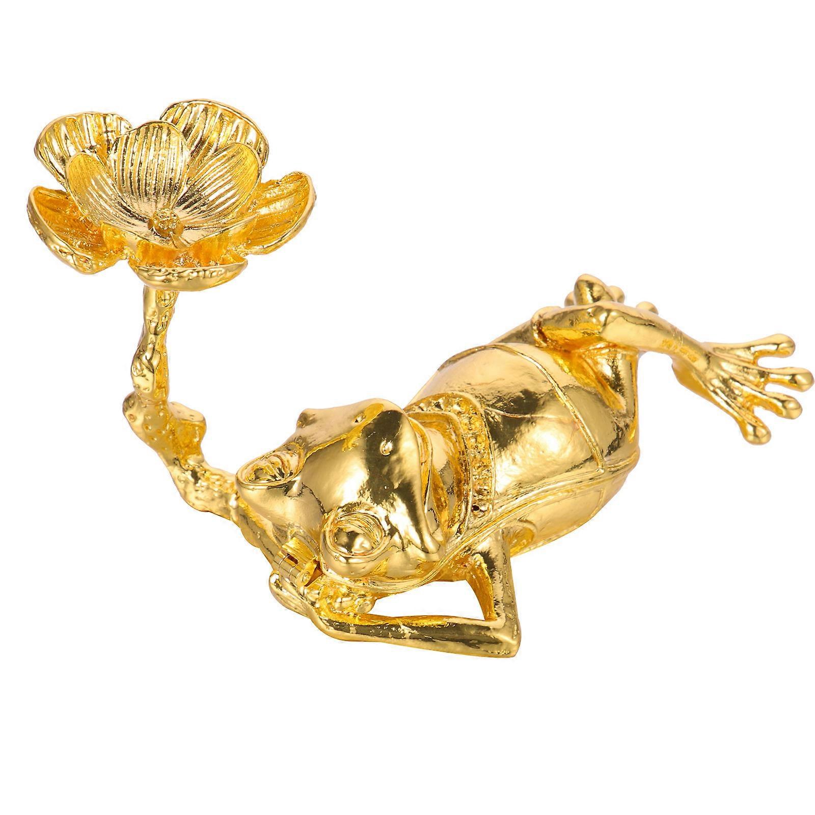 Creative Crystal Ball Base Frog Shape Rust-Resistant Coating Home Decoration 1Pcs