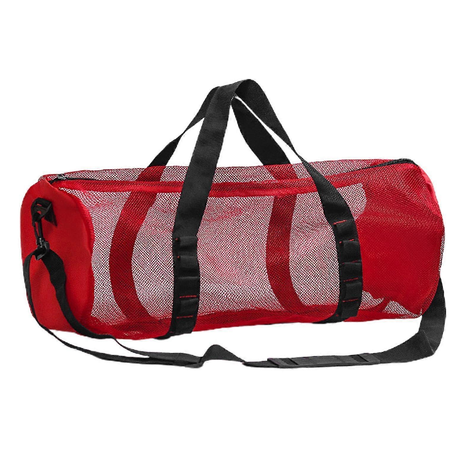 Sport Gym Bags Duffle Bag For Workout Gym, Mesh Gym Bag With QuickDry Technology, Ample Storage Capacity, Red