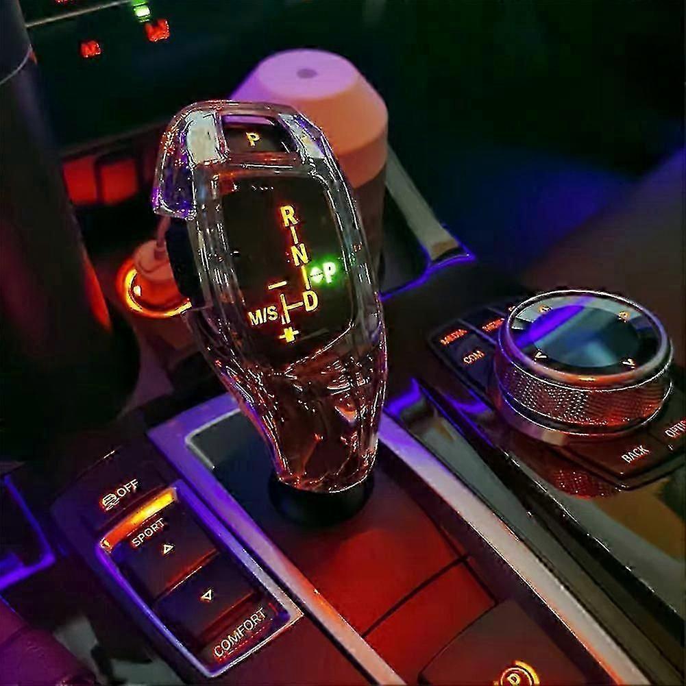 Car Gear Shift Head Crystal Cover Modification Parts Shift Knob Decorative Cover Suitable For Bmw F10 F20 F21 F22 F30 Transparent Silver