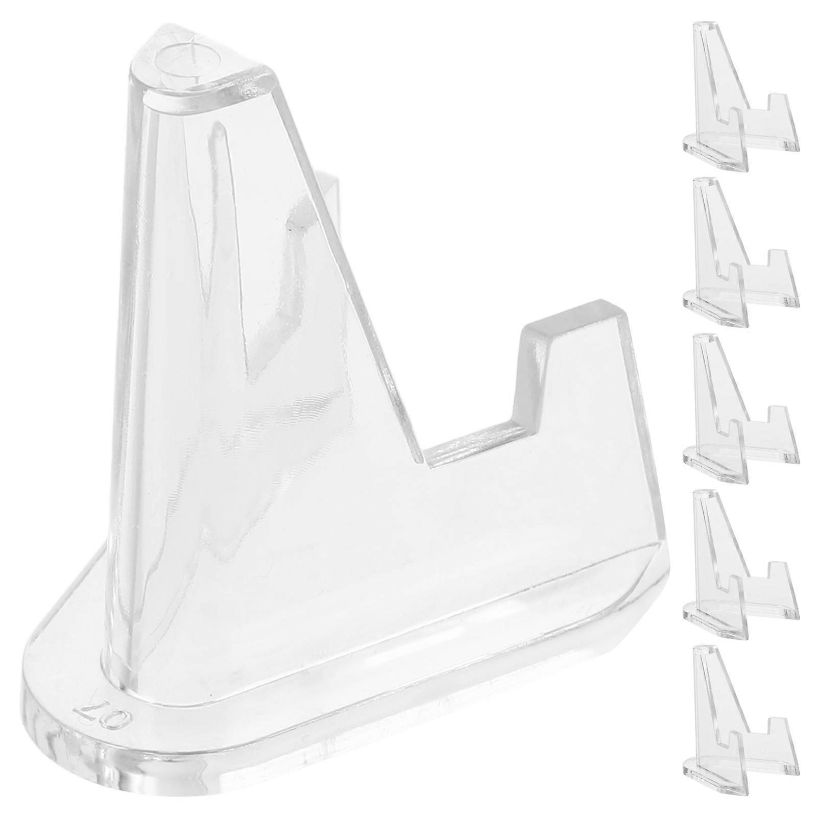 20 Pcs Transparent Easel Stands for Coins, Medals & Badges – Clear Plastic Display Holders for Collectibles & Coin Storage