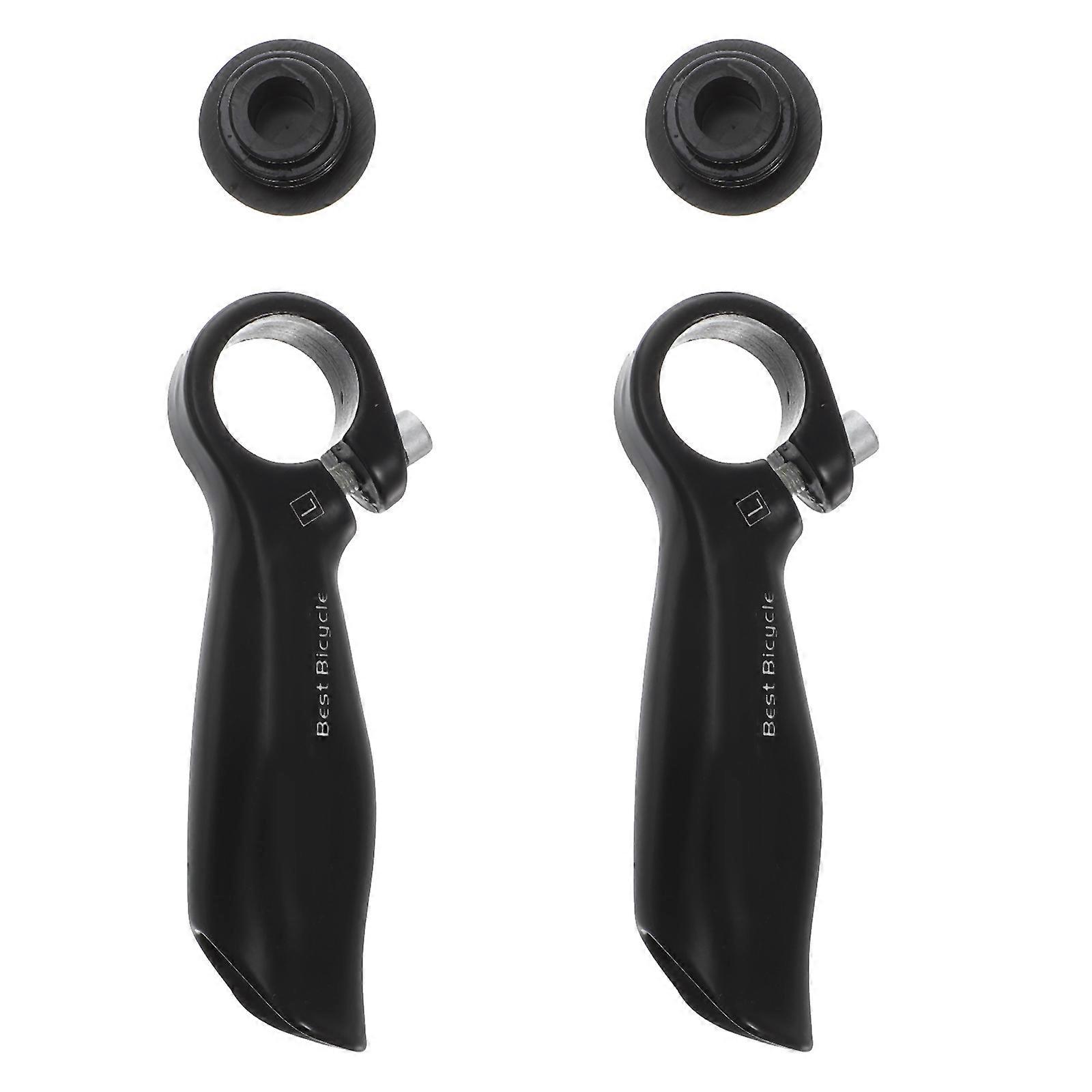 Black Alloy Bike Handlebar for Biking Cycling Durable and 1 Pair