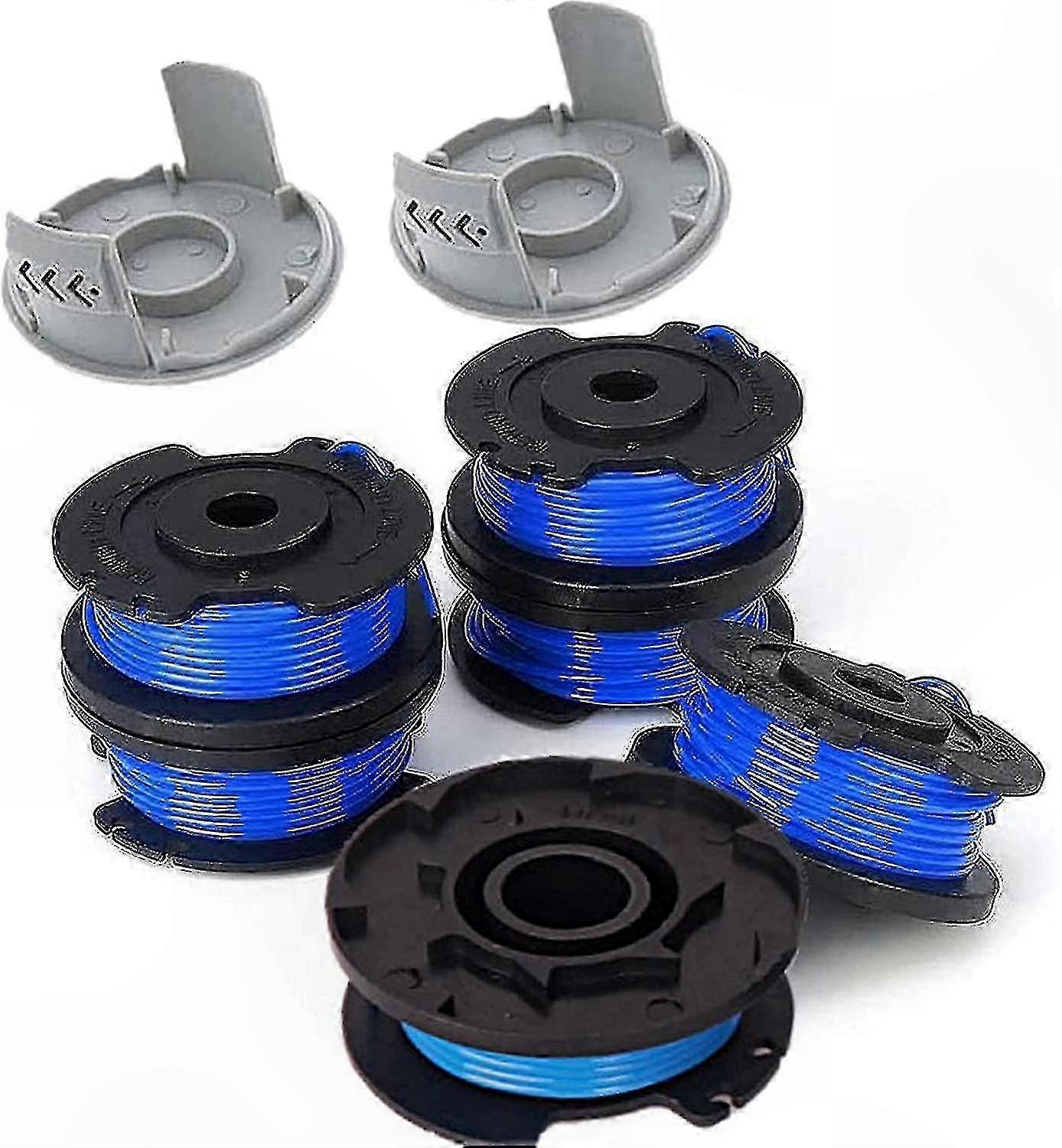 8-Pack 0.065" Trimmer Line Spools, Compatible with 18V-40V Cordless Models, Includes 6 Spools & 2 Heads