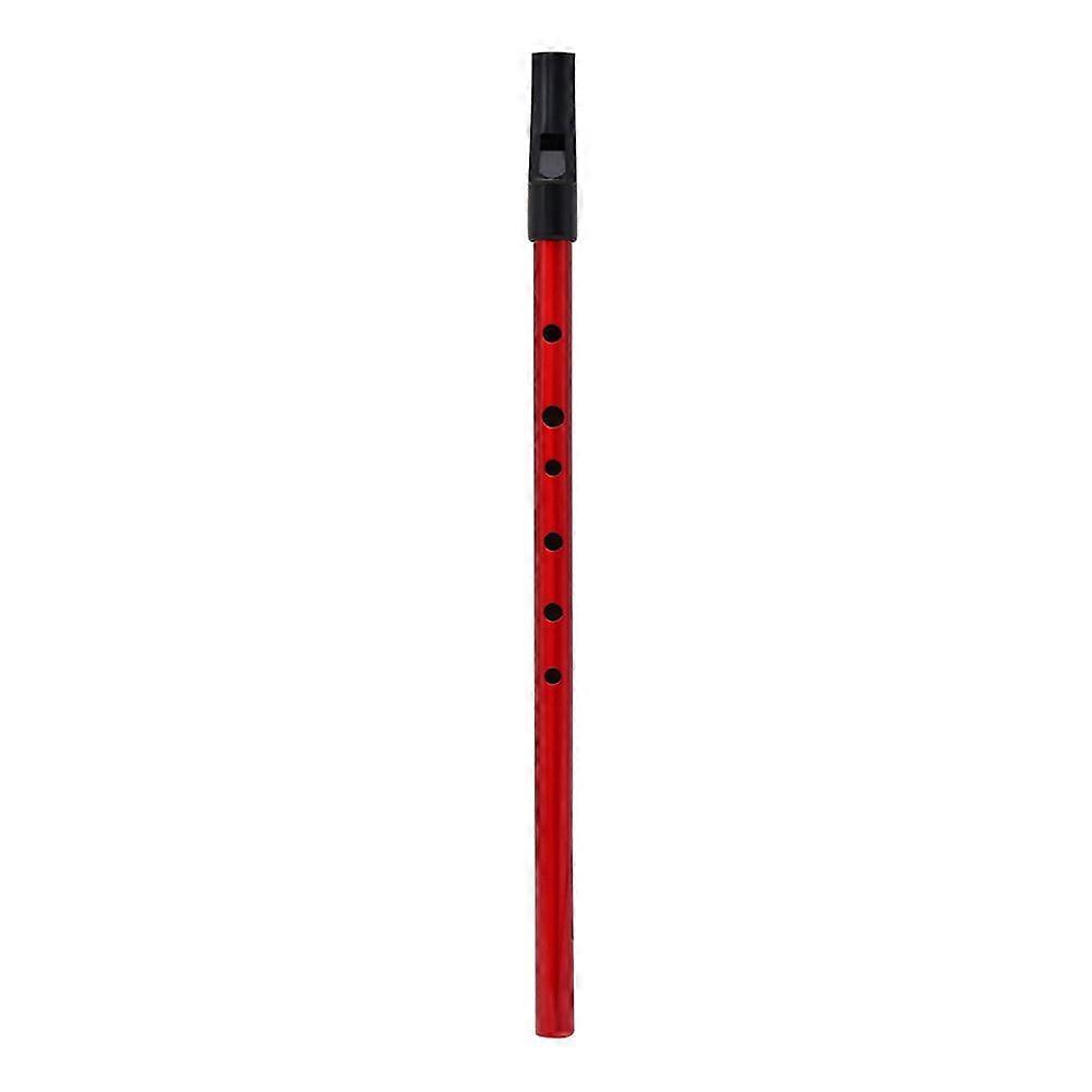 Copper Traditional Irish Whistle Key of D Blowing Instrument with Storage Pouch (Red)