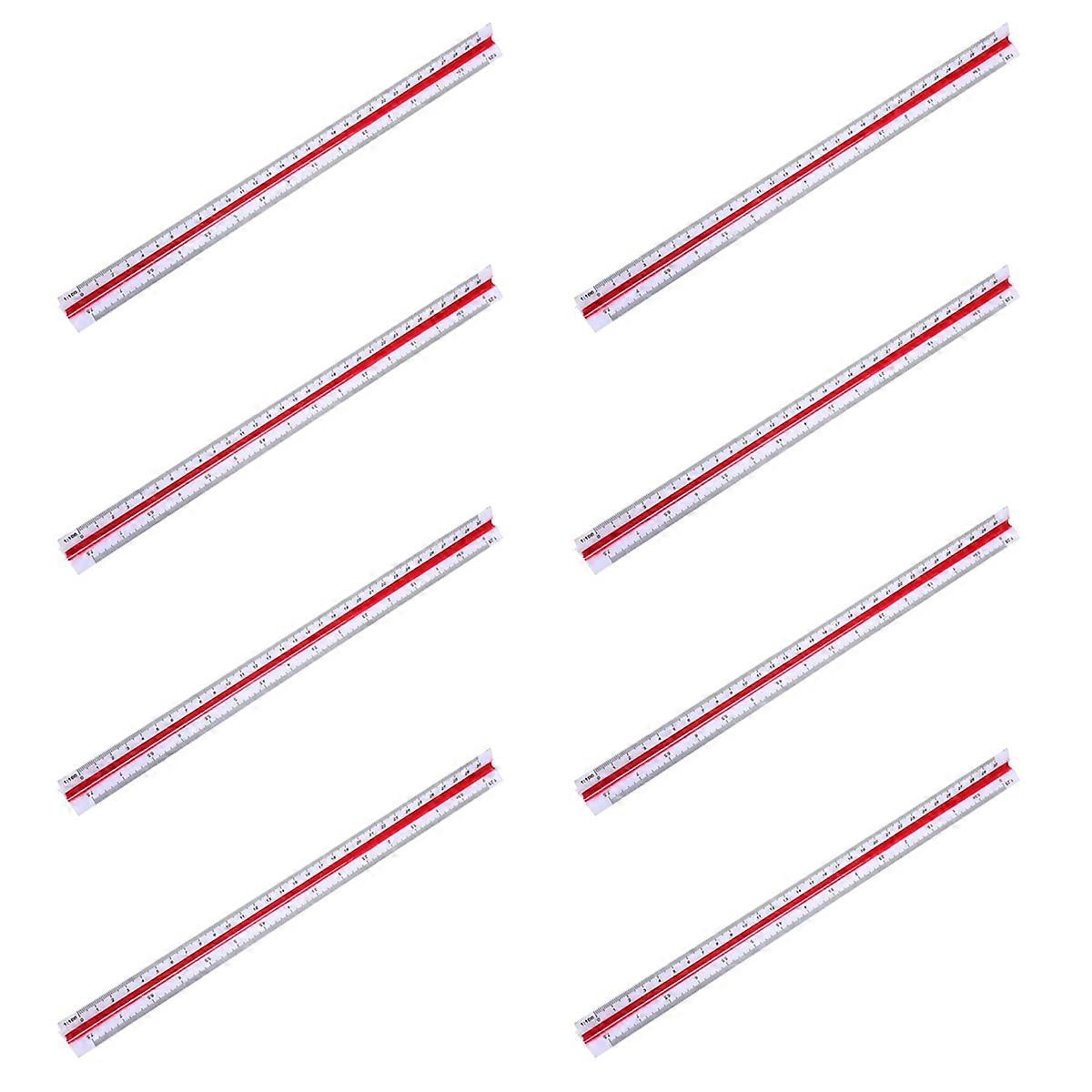 8X 1:20 1:25 1:50 1:75 1:100 1:125 Plastic Triangular Scale Ruler