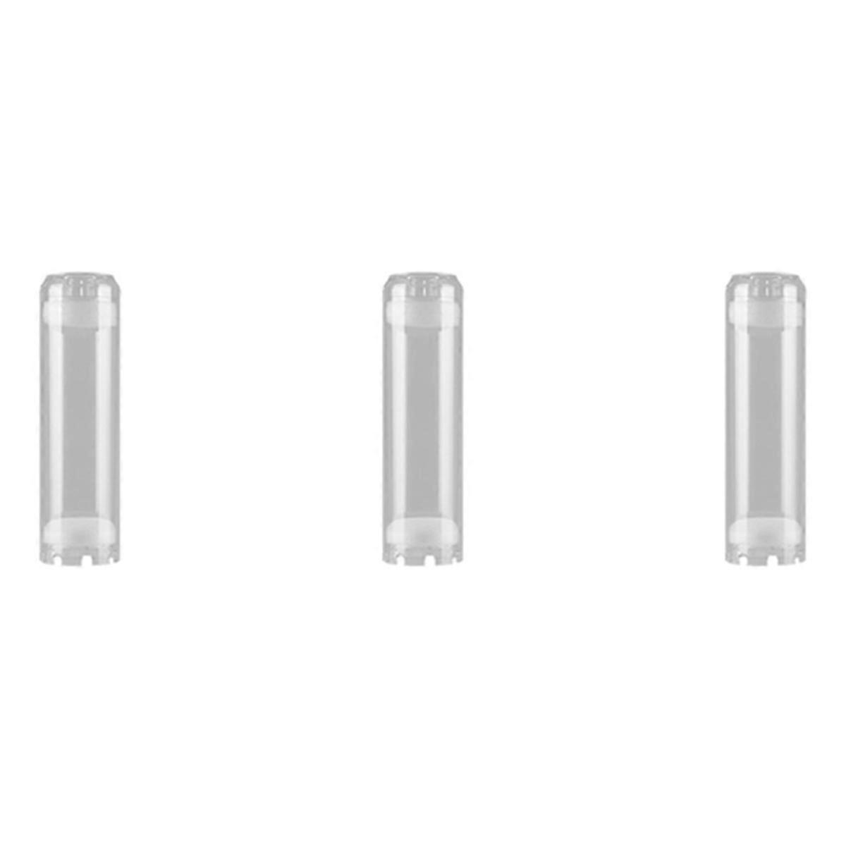 3X 10-Inch Reusable Empty Clear Water Filter Housing Various Media Refillable