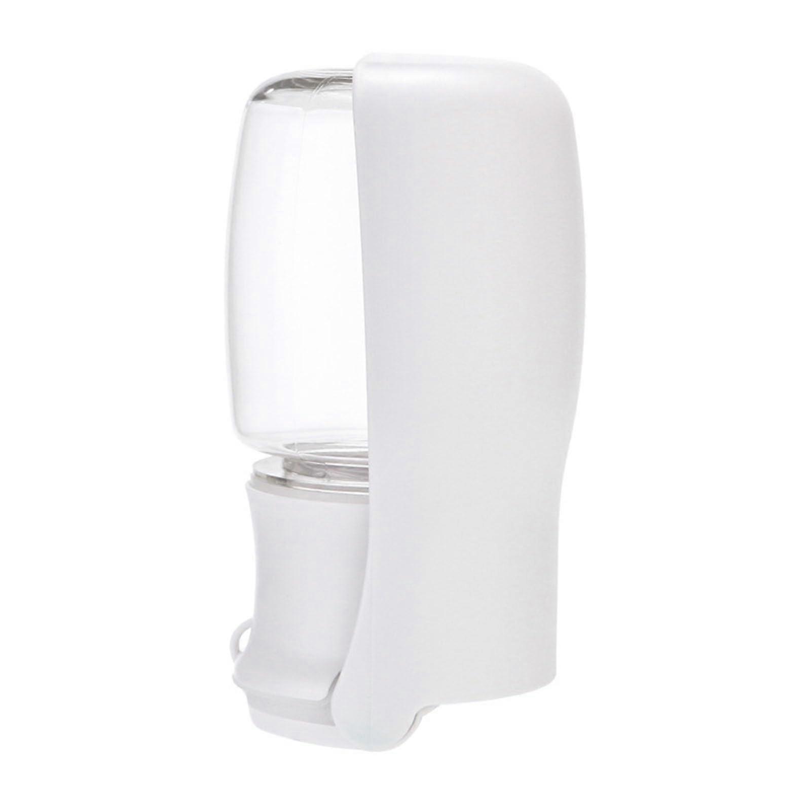 Foldable Dog Water Bottle Leakproof BPA OneButton Operation (350ml White)