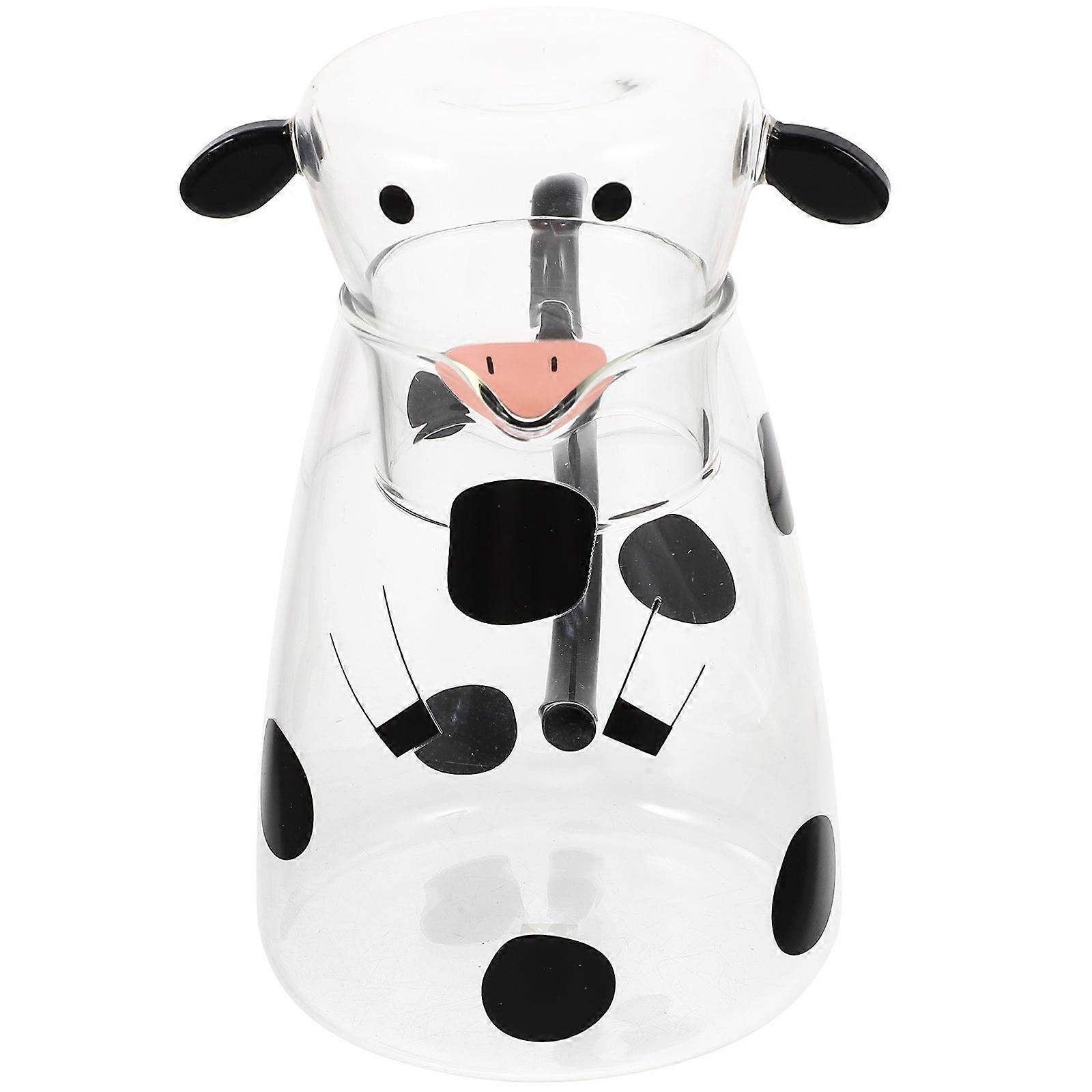 Transparent Glass Water Jug with Cup for Home Use 1 Set Multifunction bedside desktop 1.5L