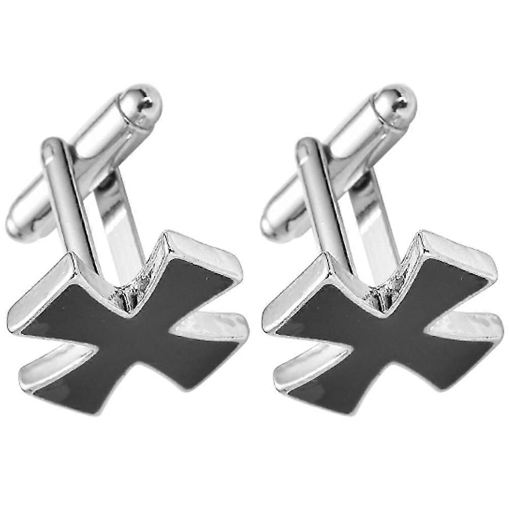 Black Alloy Cufflinks and studs Set for Men featuring Durable Craftsmanship and Elegant Design 1 Pair Small Size