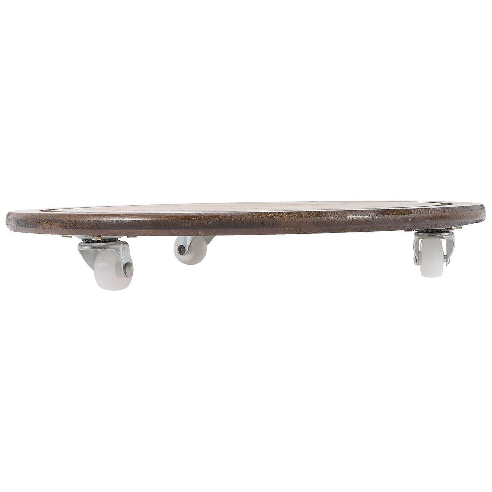 Multifunctional Bamboo Flowerpot Stand Storage Holder Perfect For Homeowners And Office Workers 30X30cm 1Pcs