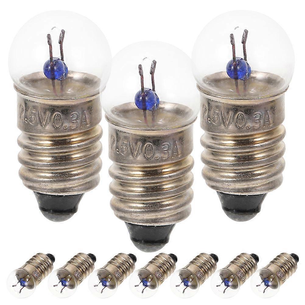 Electrical Light Bulbs Old Fashioned Flashlight Lamp For Physical Electrical Experiment Glass Material 2.5v 0.3a 50Pcs