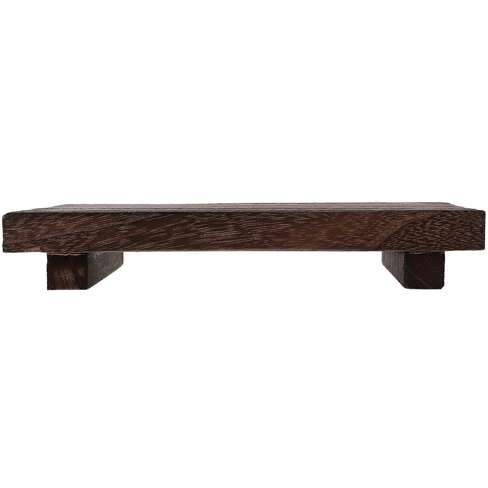 Wooden Flower Pot Rack for Small Plants and Storage Dark Brown Strong Durable 7.87 Inches
