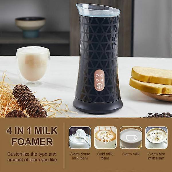 Electric Milk Frother 4 in 1 massage, automatic milk frother for hot and cold massage and heated milk, Milk frother