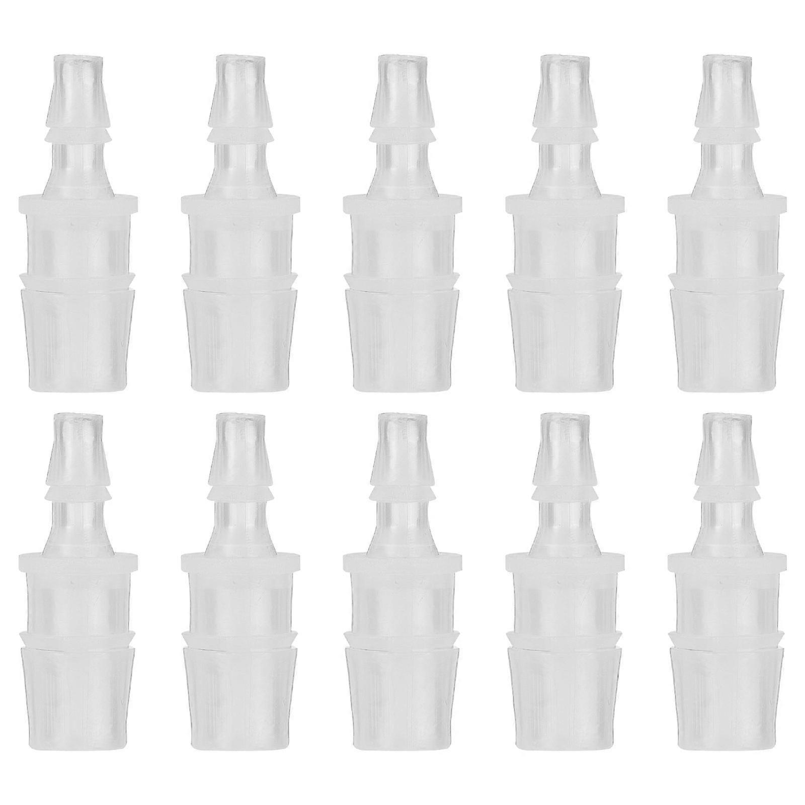 Durable Plastic Hose Barb Reducer for Connection Transparent PP Material 10 Pieces 12.7mm to 6.4mm
