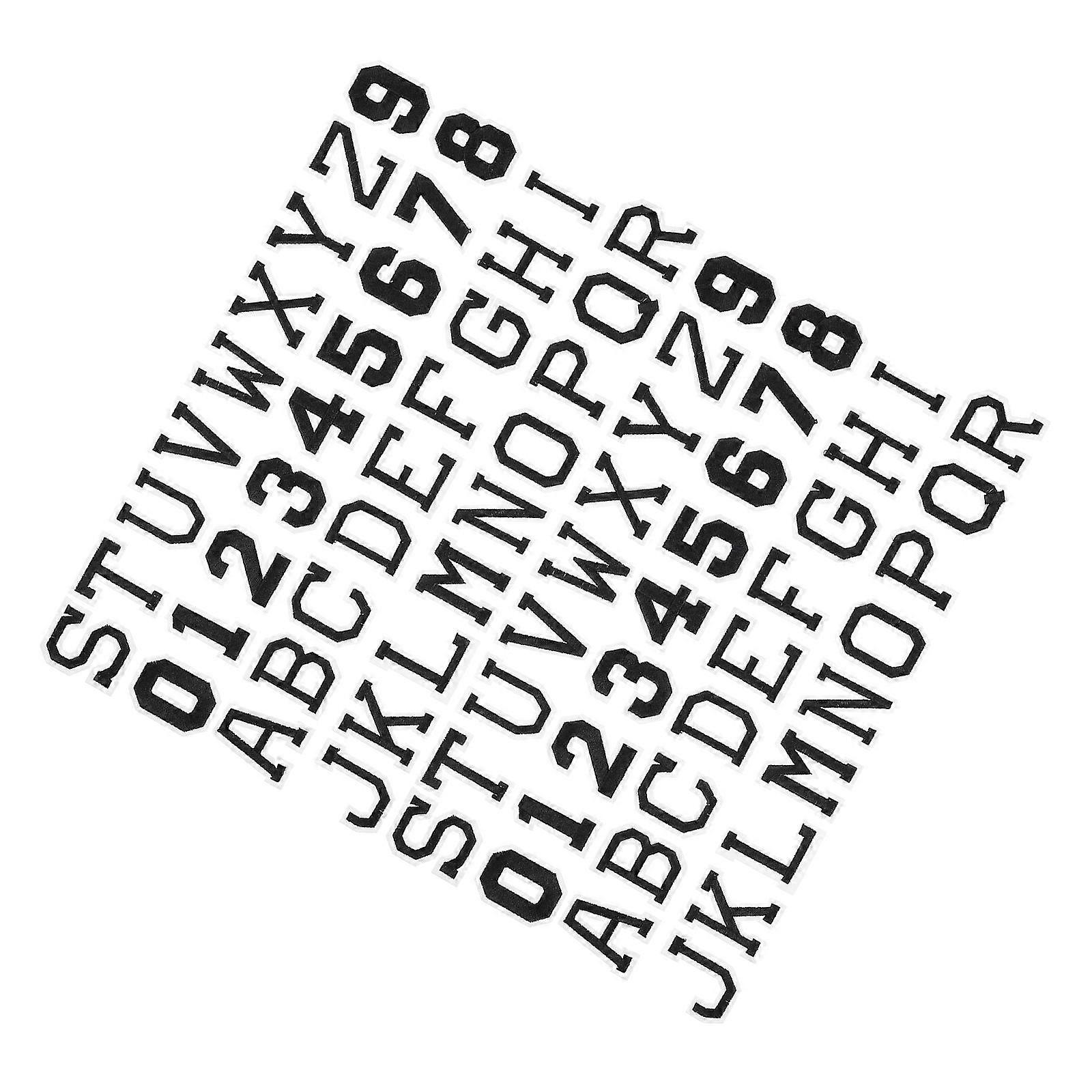 72Pcs Embroidered Letter Patches For Clothing Decoration Ideal For Craft Enthusiasts And DIY Lovers In Rectangle Shape