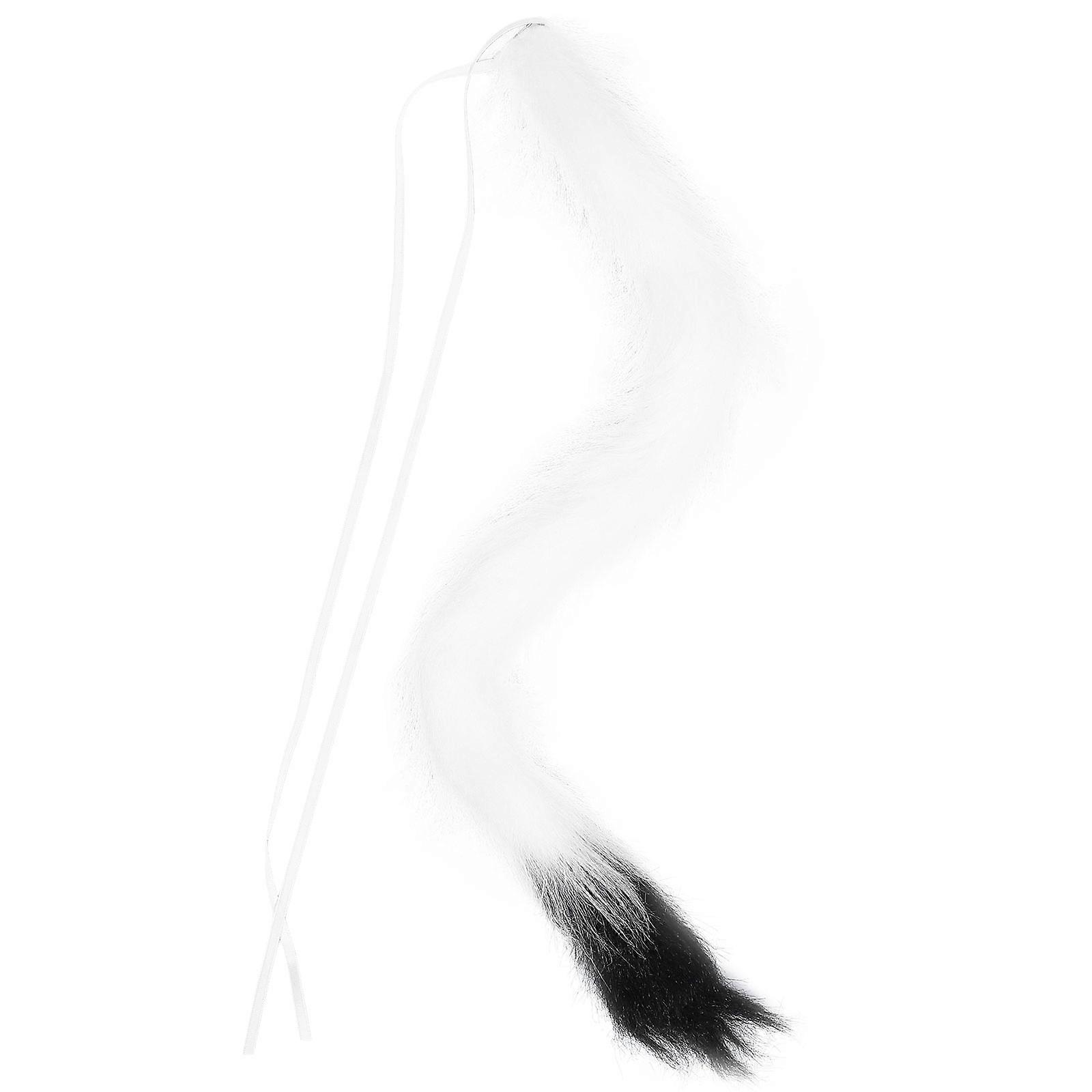 Curved Shape Halloween Costume Cat Tail Prop For Adults Ideal For Cosplay Activities 1Pc