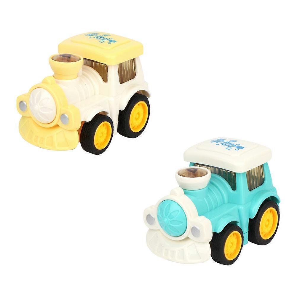 Kids Inertia Toy Set with Cartoon Car Design for Boys and Girls Assorted Color 2pcs