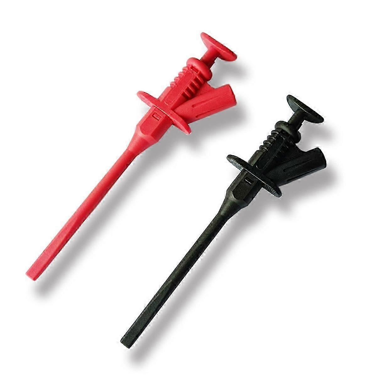 2 Pcs Insulation Puncture Probe Auto Repair Multimeter Test Clip Tool Spring Loaded Leads Can Connec