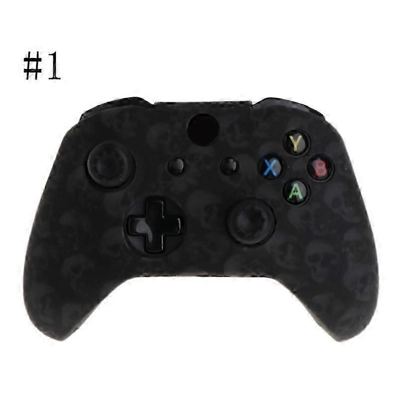 2025 Skull Pattern Silicone Gamepad Cover+2 Joystick Caps For Xbox One X S Controller - Cases