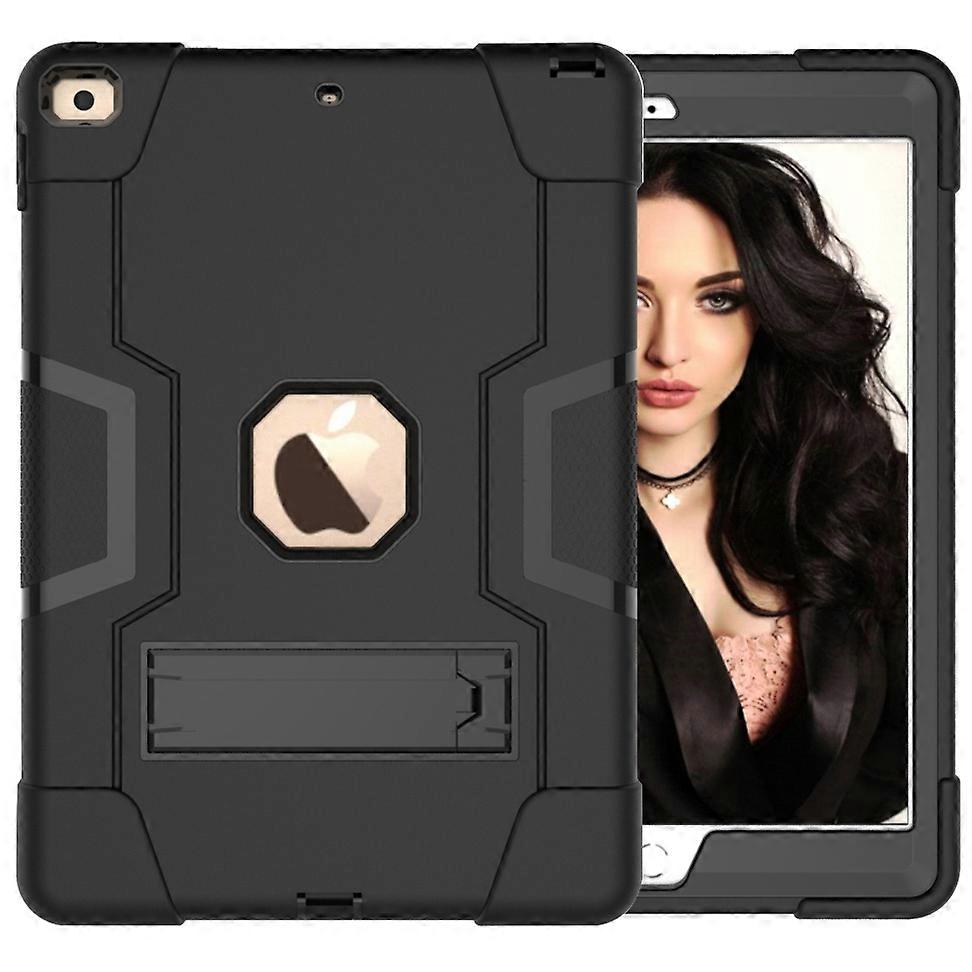 Shockproof Anti-fingerprint Dustproof TPU + PC Combo Tablet Cover with Kickstand for iPad 10.2 (2021