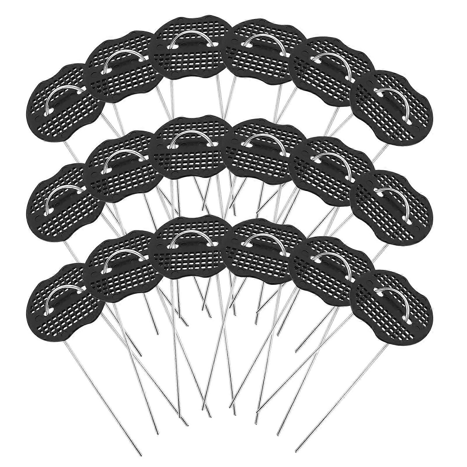 Metal U-Shaped Stakes For Gardening 50 Sets Grass Anchoring 5.70X2.55X2.36IN Rust-Resistant Material Versatile Use