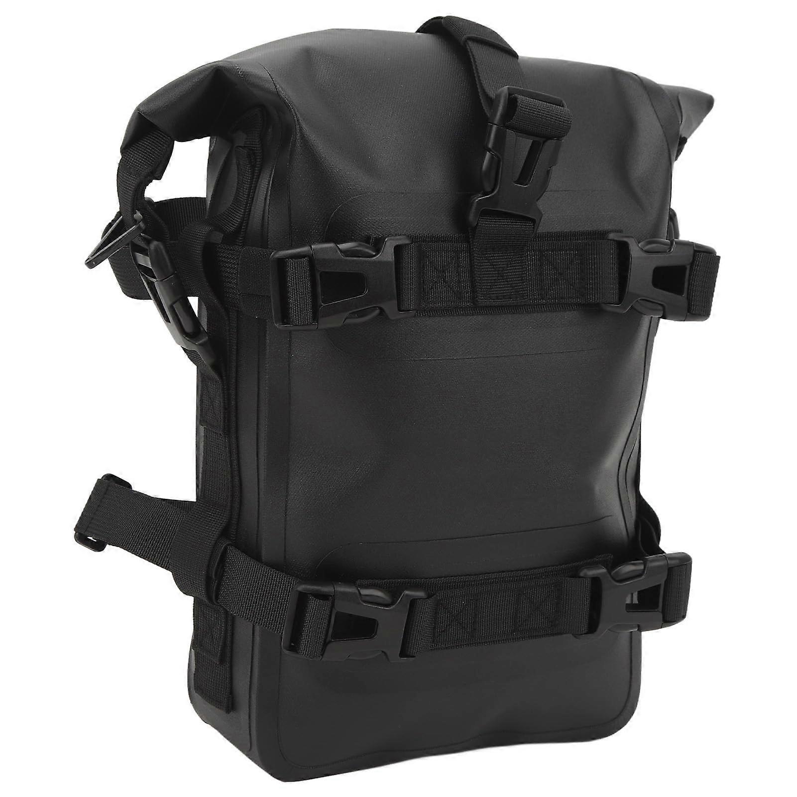 Motorcycle bag 4L performance module with release anti for bumper travel fast crash tail black wear frame side reflective scratch universal bar